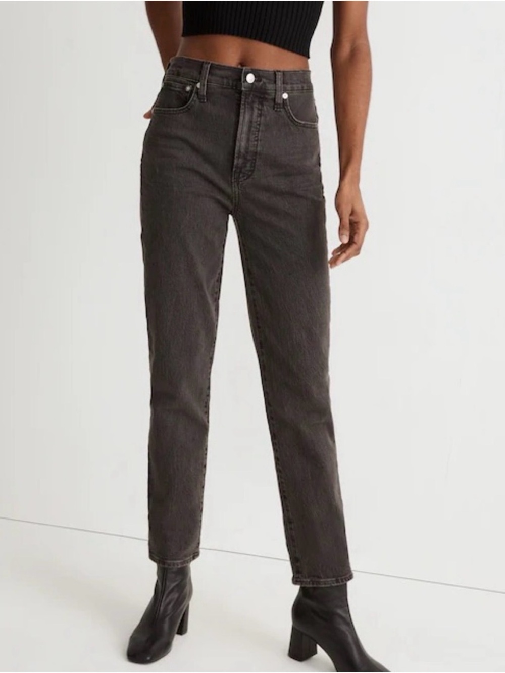 Madewell The Perfect Vintage Jean Black Wash High Rise Size 23